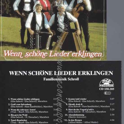 CD--Familienmusik Schroll Wenn schöne Lieder erklingen