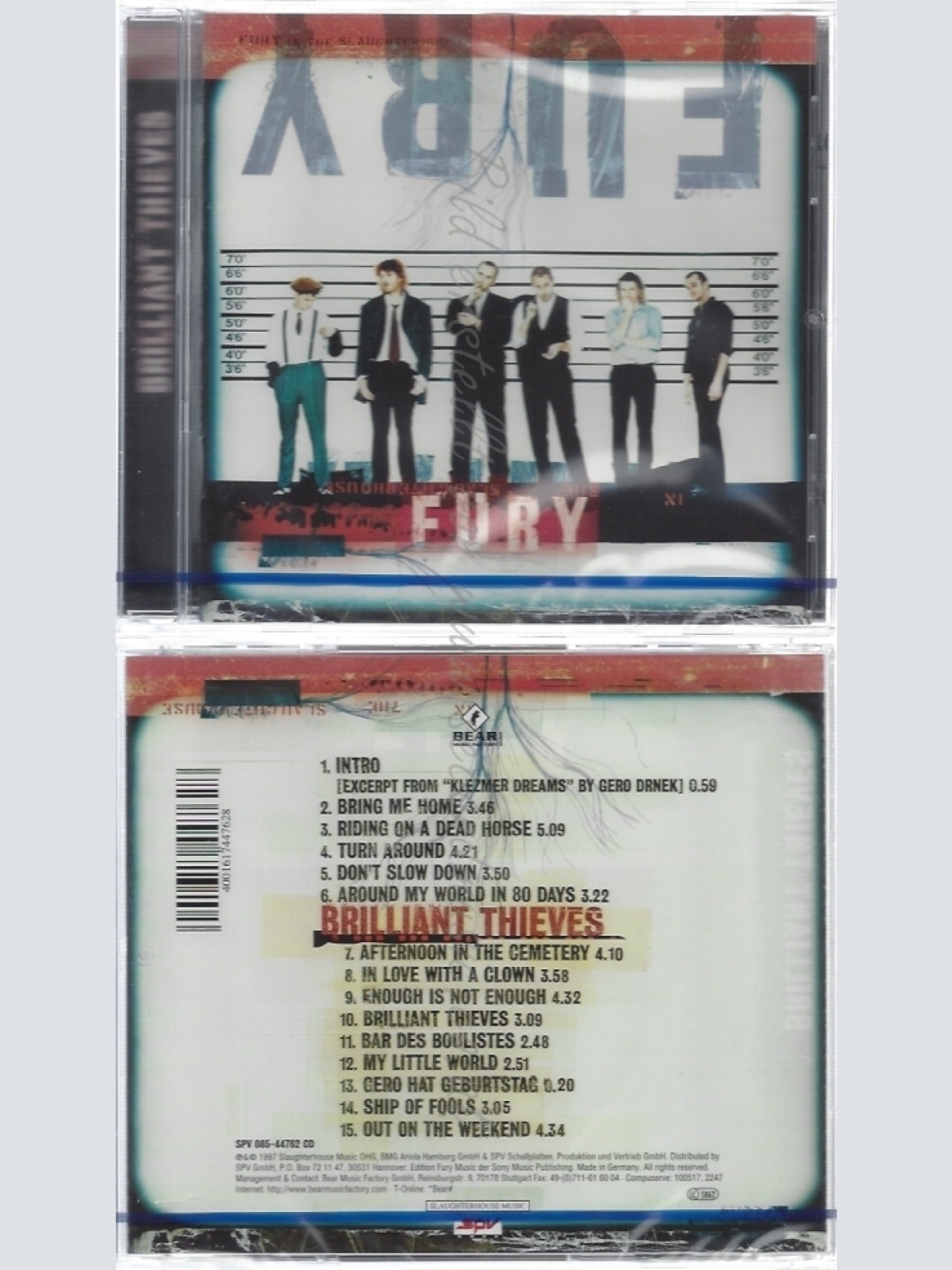 CD--NM-SEALED-FURY IN THE SLAUGHTERHOUSE -1997- -- BRILLIANT THIEVES