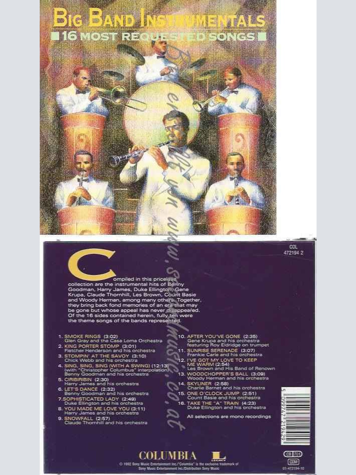 CD--VARIOUS ARTISTS--16 BIG BAND SONGS