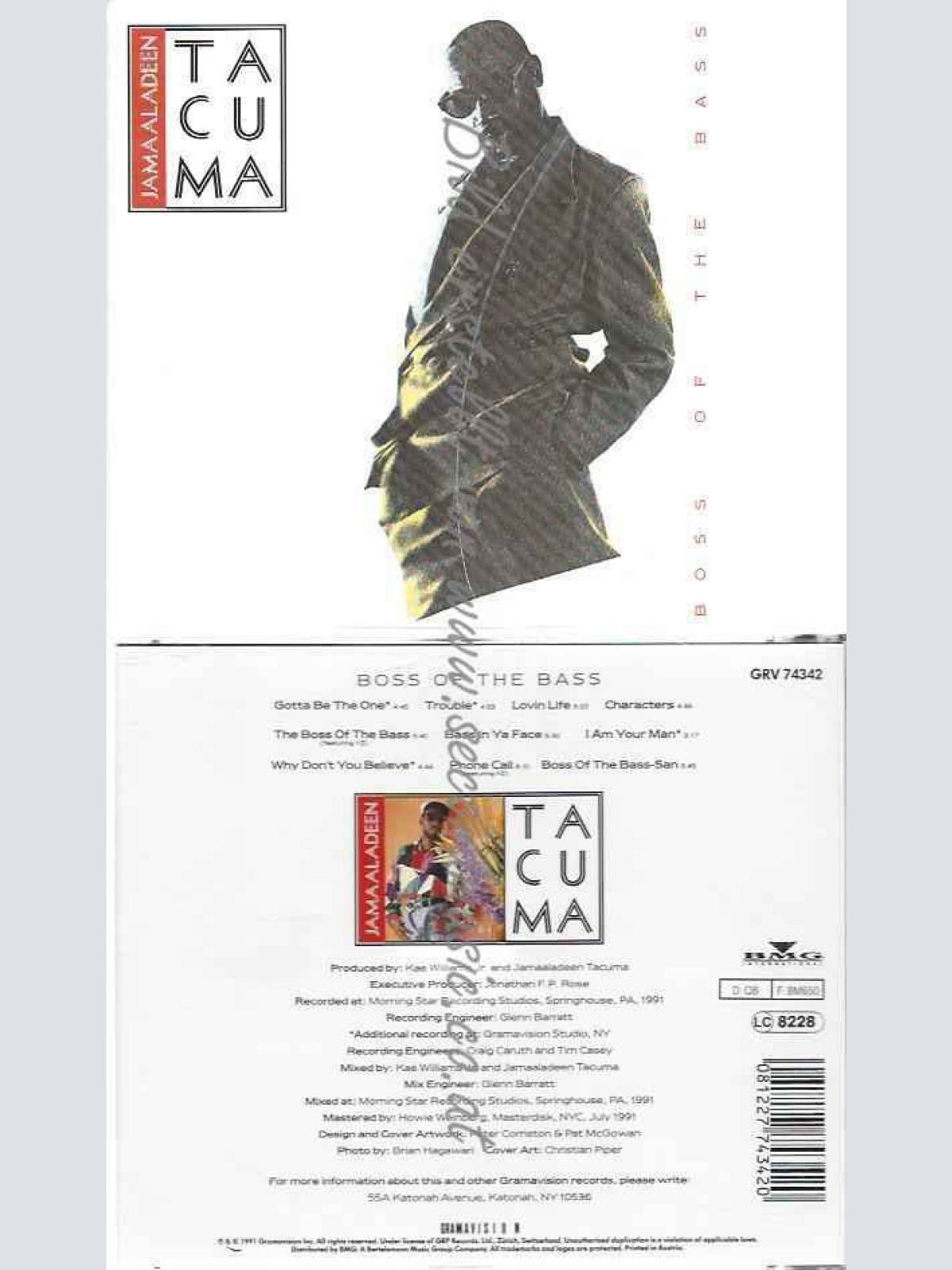 CD-- Jamaaladeen Tacuma  Boss Of The Bass