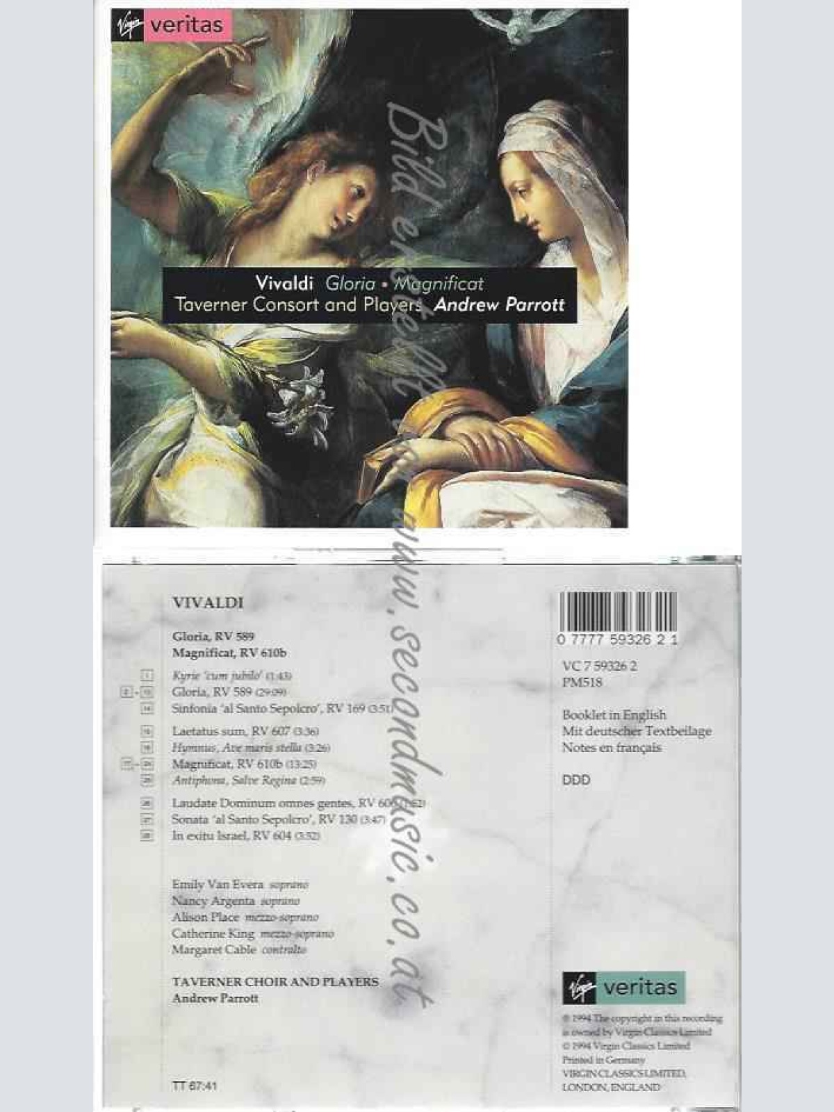 CD--PARROTT, SOL, ET AL.--GEISTLICHE WERKE