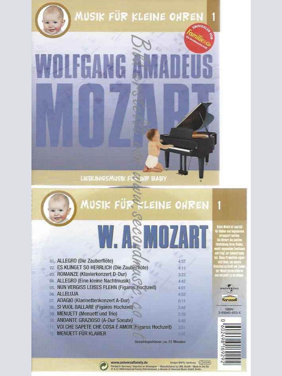 CD--MUSIK FÜR KLEINE OHREN UND SCHMID,ANDREE--FOLGE 1 - WOLFGANG AMADEUS MOZART