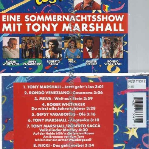 CD--TONY MARSHALL--JETZT GEHT'S LOS!-EINE SOMMERNACHTSSHOW MIT   RTL)