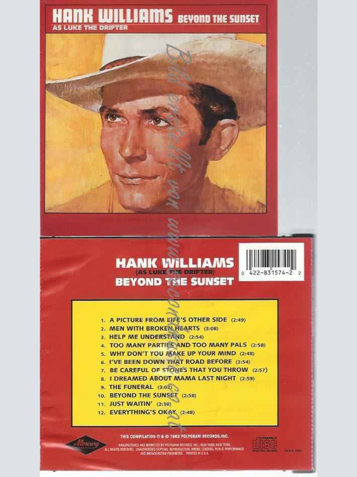 CD--HANK WILLIAMS SR.--BEYOND THE SUNSET