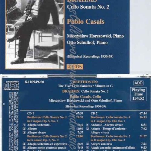 CD--CASALS,PABLO, LUDWIG VAN BEETHOVEN, -BEETHOVEN: DIE FÜNF CELLOSONATEN;