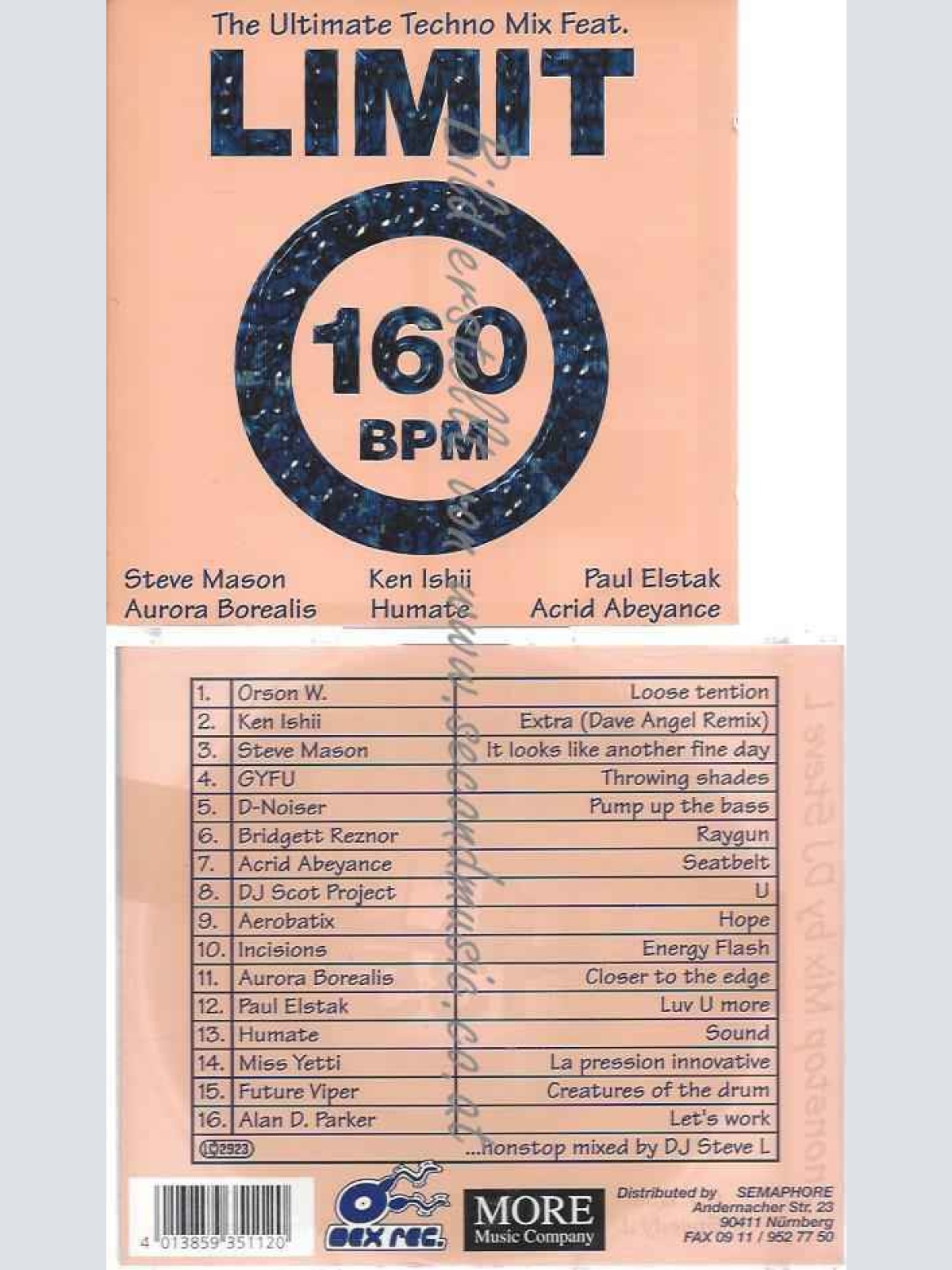 CD--VARIOUS--LIMIT 160 BPM