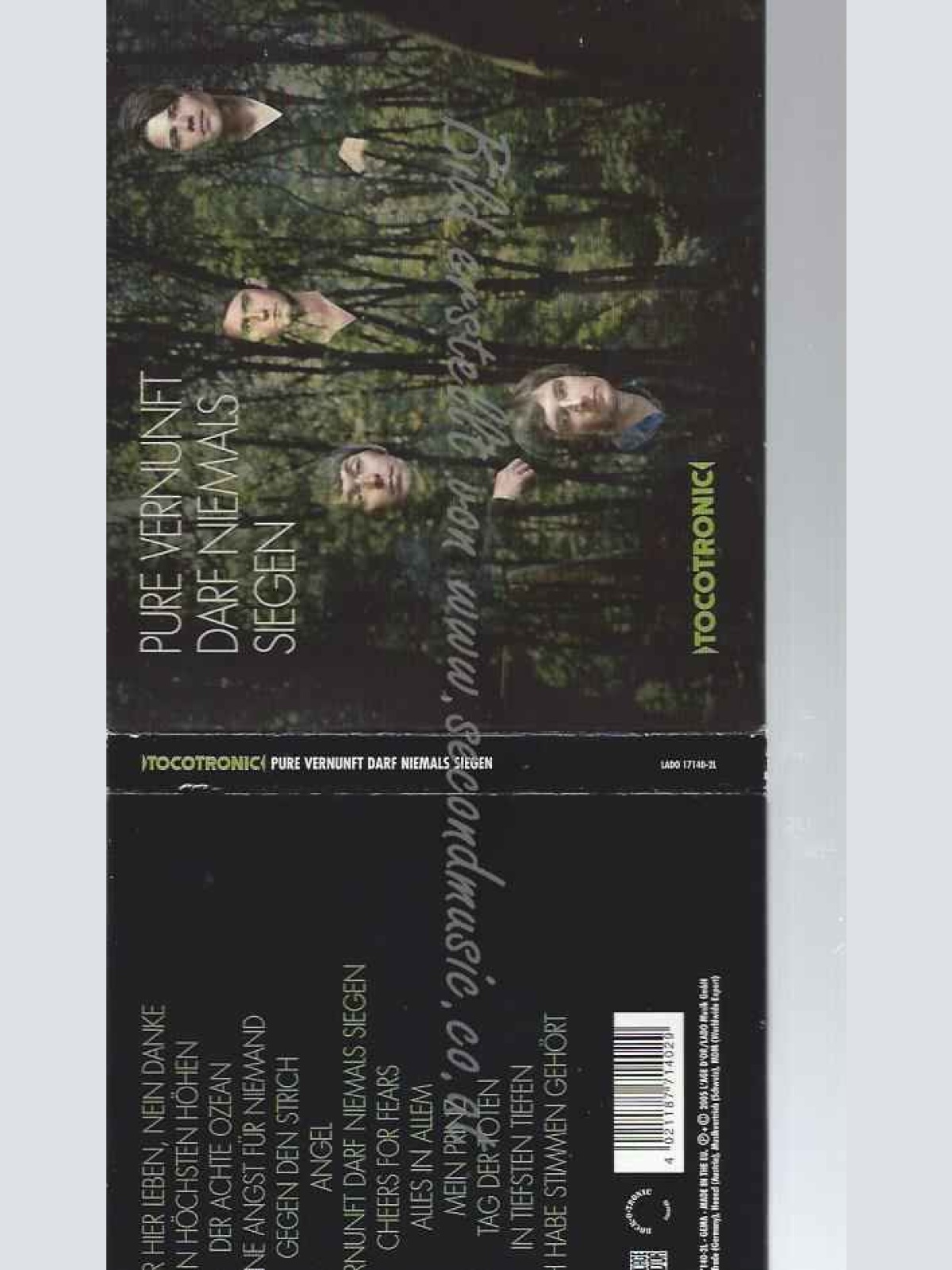 CD--TOCOTRONIC--PURE VERNUNFT DARF NIEMALS SIEGEN