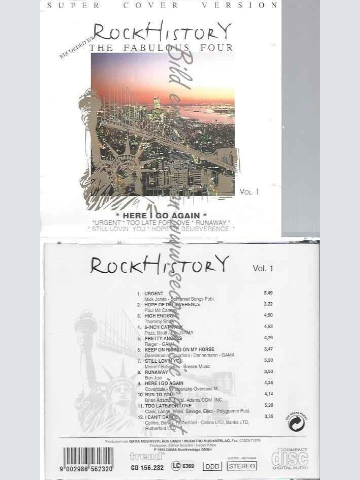 CD--Rock History, The Fabulous Four, Vol. 1