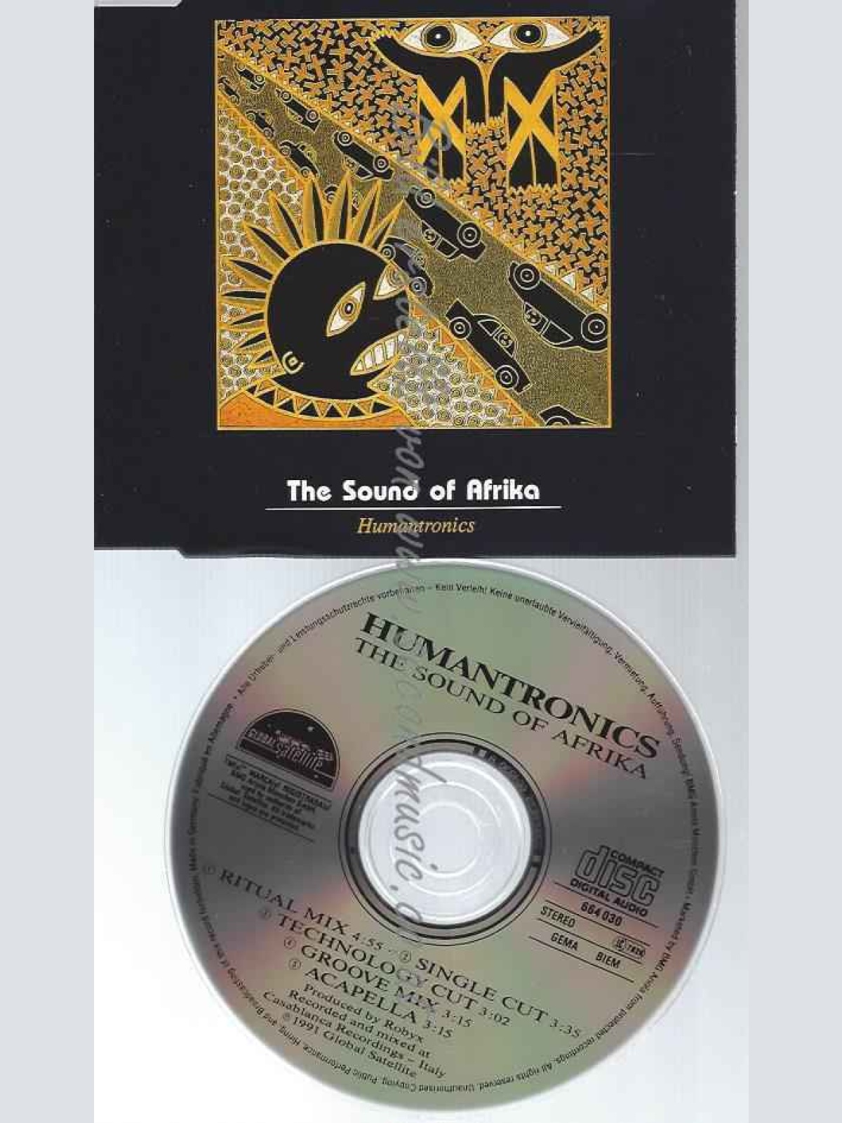CD--HUMANTRONICS--SOUND OF AFRIKA (RITUAL MIX, 1991)
