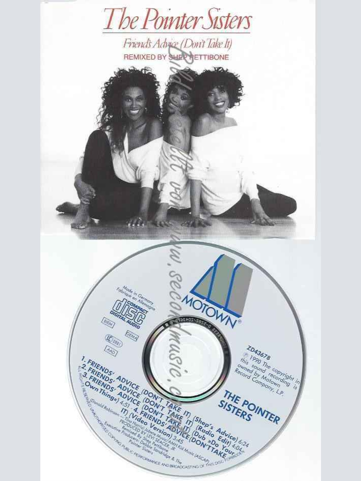 CD--POINTER SISTERS--FRIENDS' ADVICE (DON'T TAKE IT)