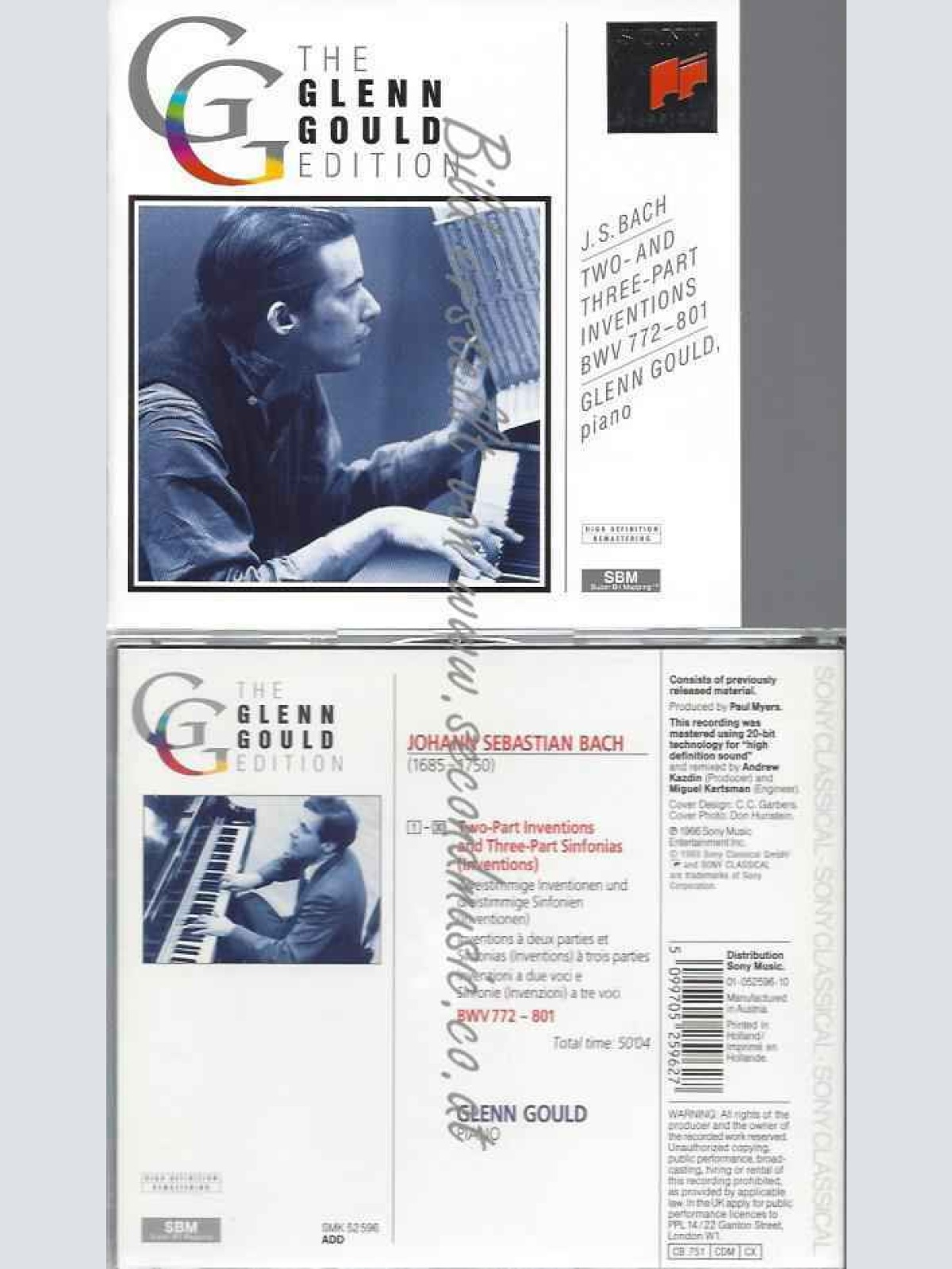 CD--GOULD,GLENN UND BACH,JOHANN SEBASTIAN--INVENTIONEN BWV 772-801