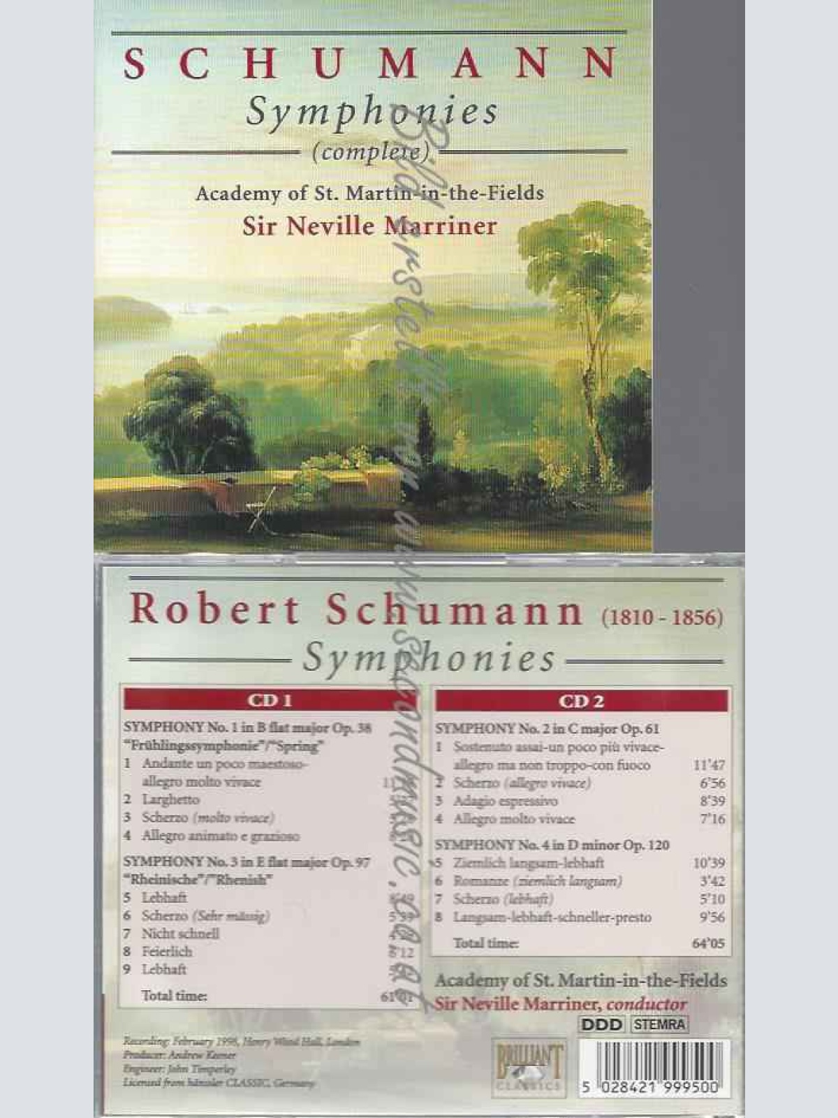 CD--ACADEMY OF ST.MARTIN-IN-THE-FIELDS ,  IN-THE-FIELDS, SCHUMANN: SYMPHONIES