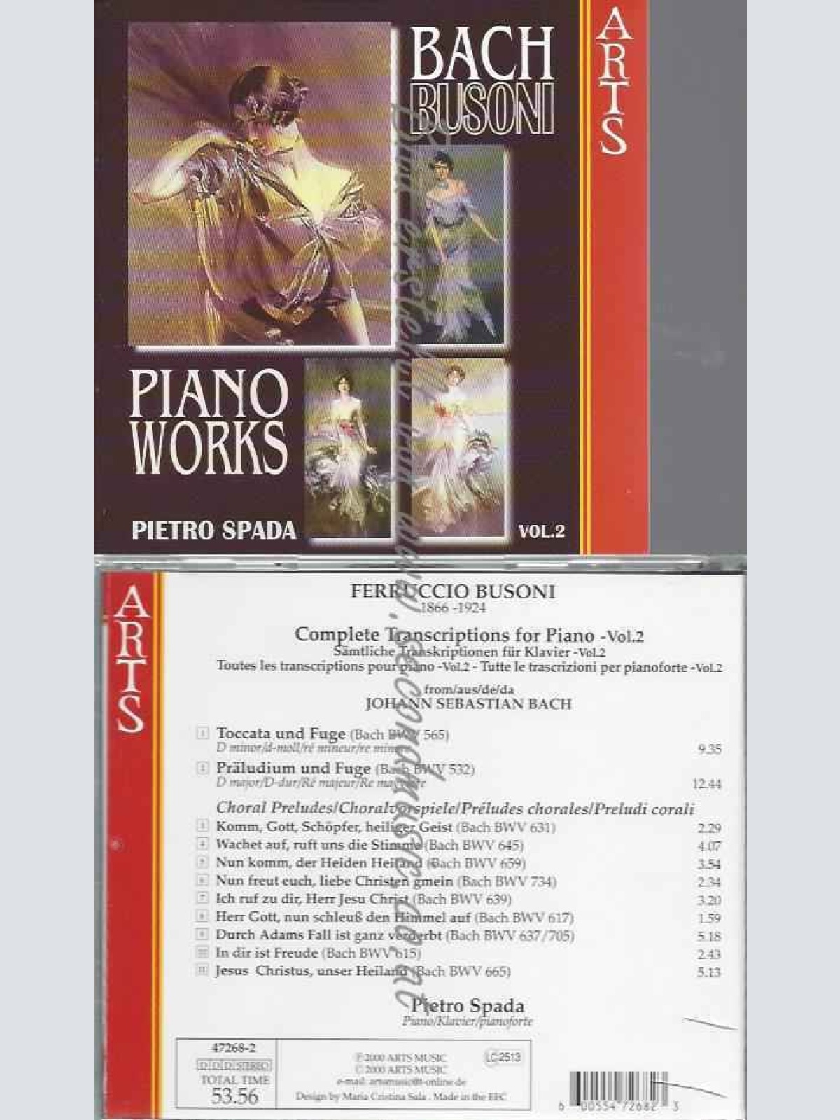 CD--SPADA,PIETRO    --SÄMTLICHE TRANSKRIPTIONEN FÜR KLAVIER VOL. 2