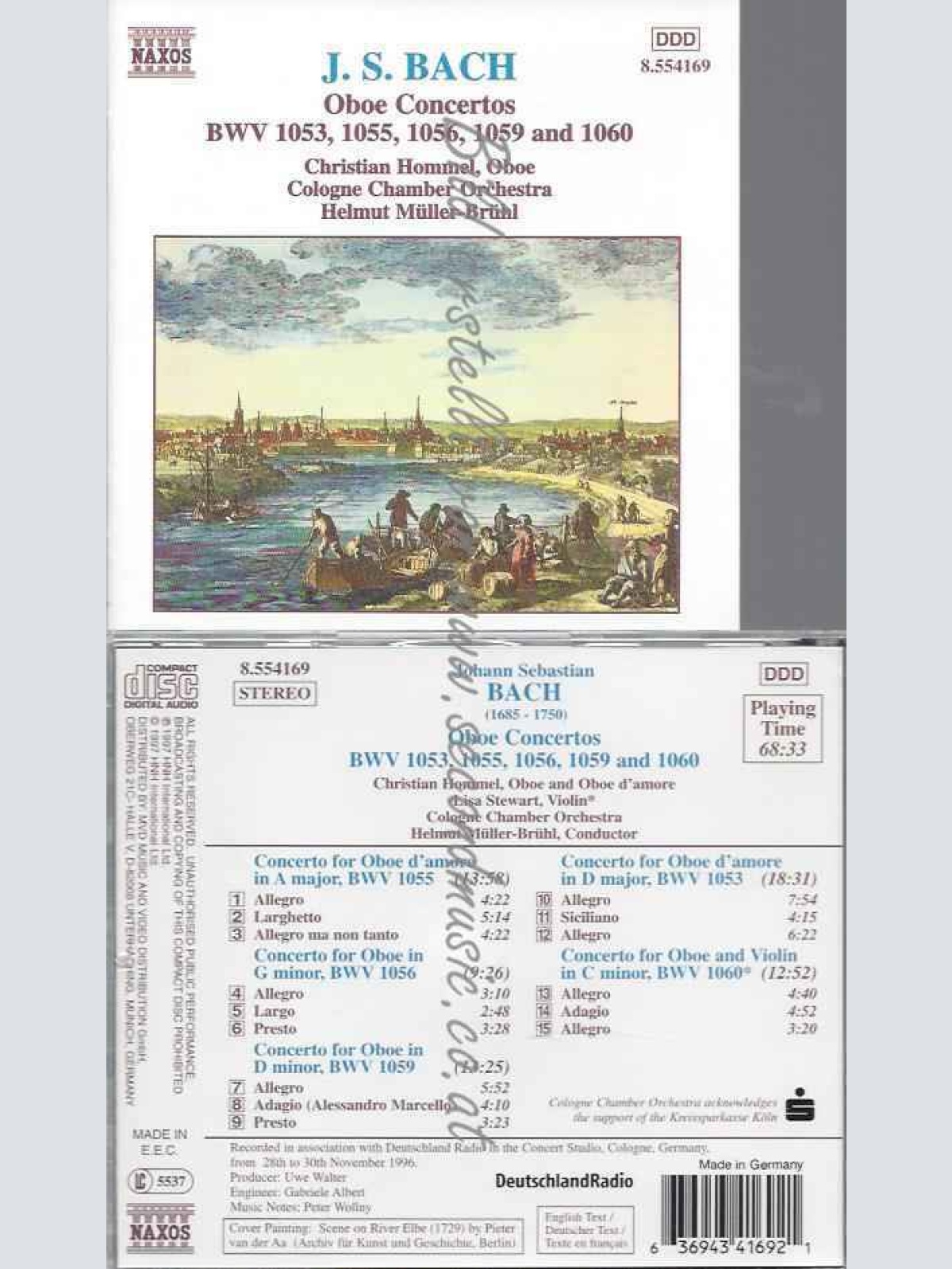 CD--HELMUT MULLER-BRUHL UND BACH,JOHANN SEBASTIAN--KONZERTE FÜR OBOE