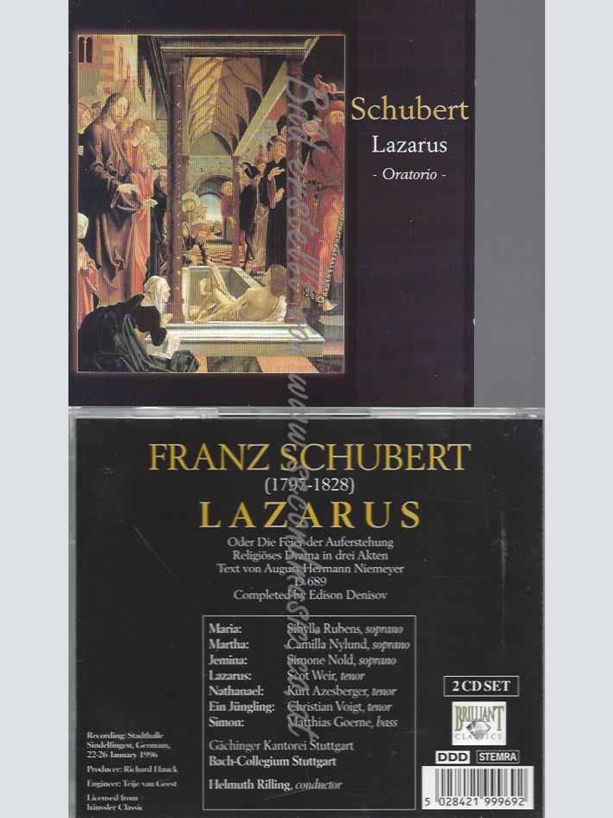 CD--S. RUBENS, C. NYLUND, ET AL.--SCHUBERT: LAZARUS (ORATORIO)
