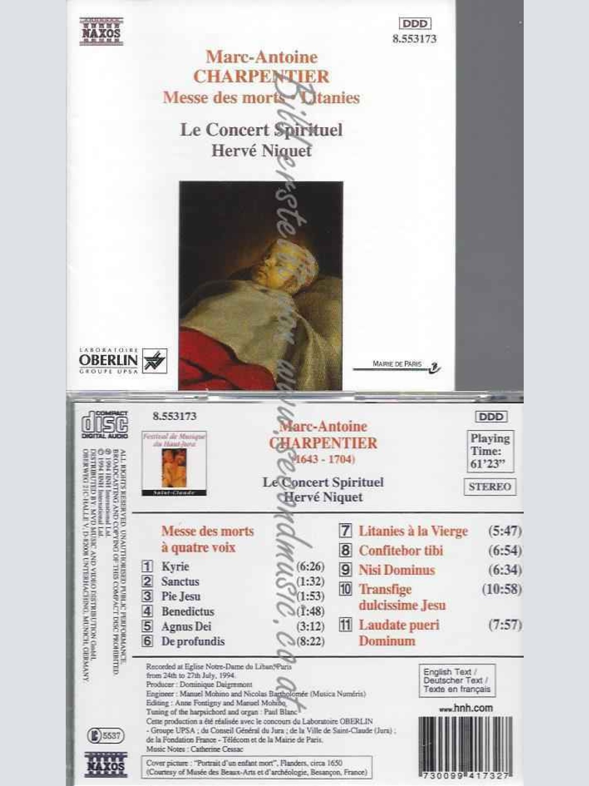 CD--NIQUET, LE CONCERT SPIRITUEL, ET AL.--GEISTLICHE WERKE VOL. 1
