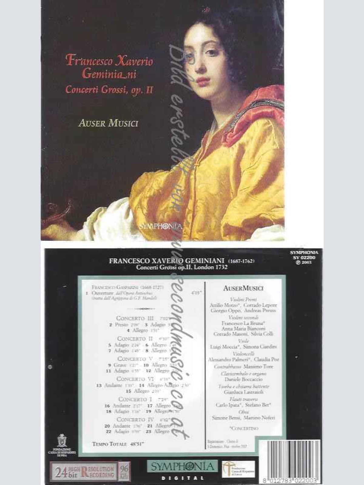 CD--AUSER MUSICI UND GEMINIANI,F.X.--CONCERTI GROSSI OP.II