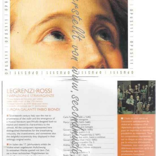 CD--EUROPA GALANTE, BIONDI, ET AL.--INVENZIONI E STRAVAGANZE