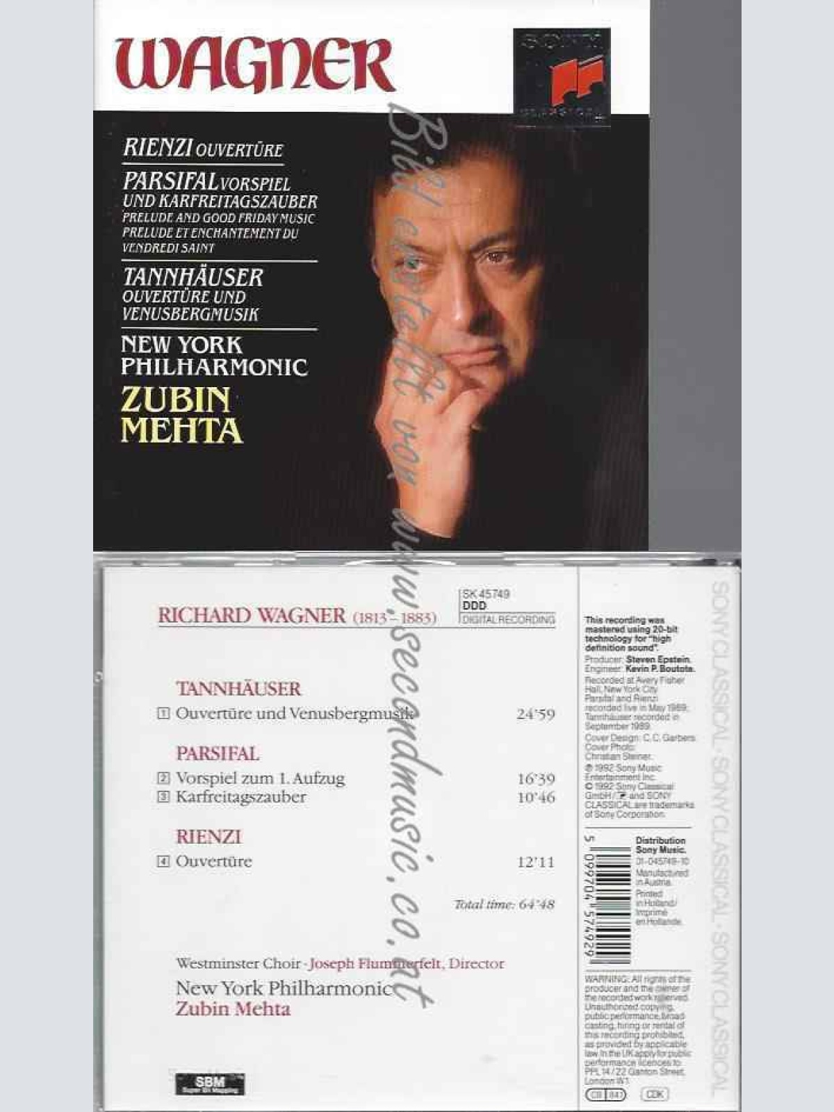 CD--MEHTA,ZUBIN UND WAGNER,RICHARD--ORCHESTERMUSIK