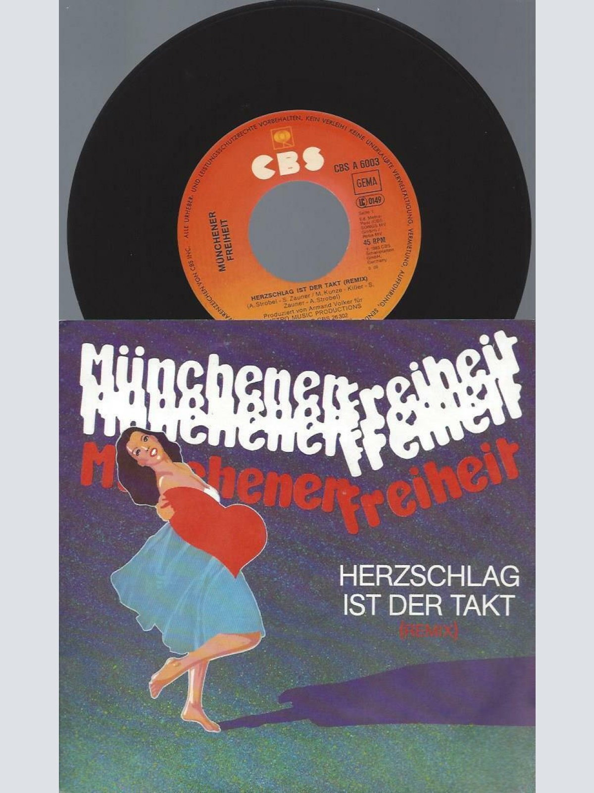 7"   Münchener Freiheit  Herzschlag Ist Der Takt