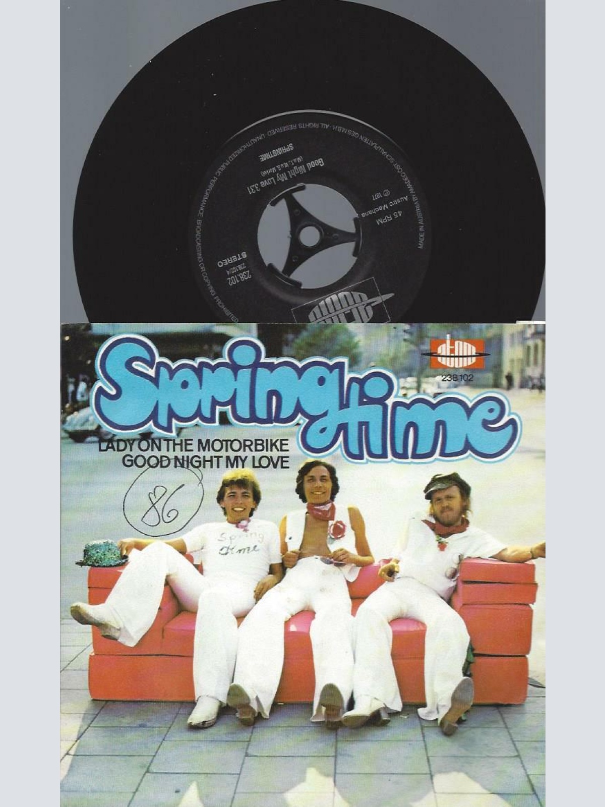 7"  Springtime   Lady On The Motorbike