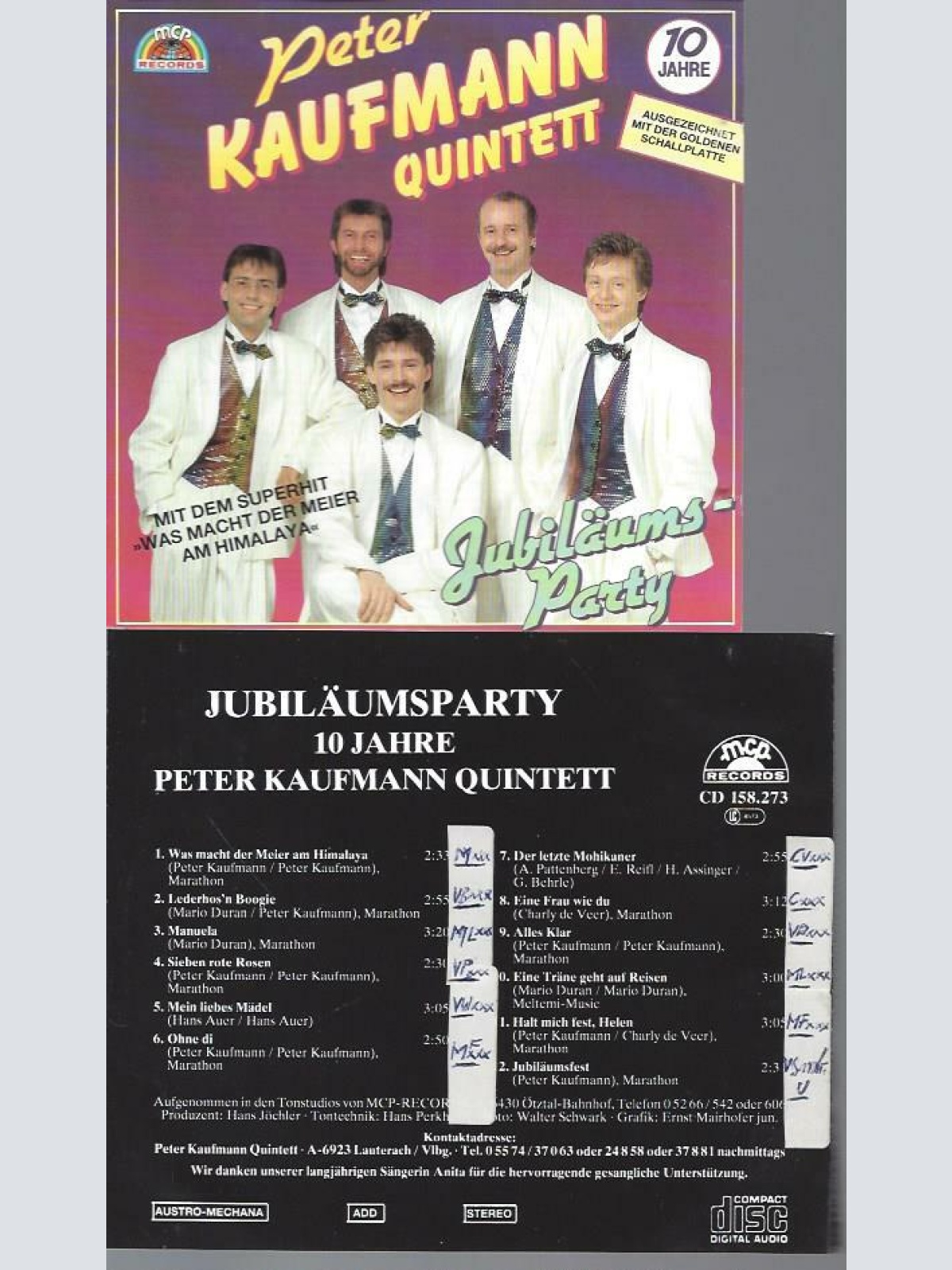 CD-- Peter Kaufmann Quintett Jubiläums Party