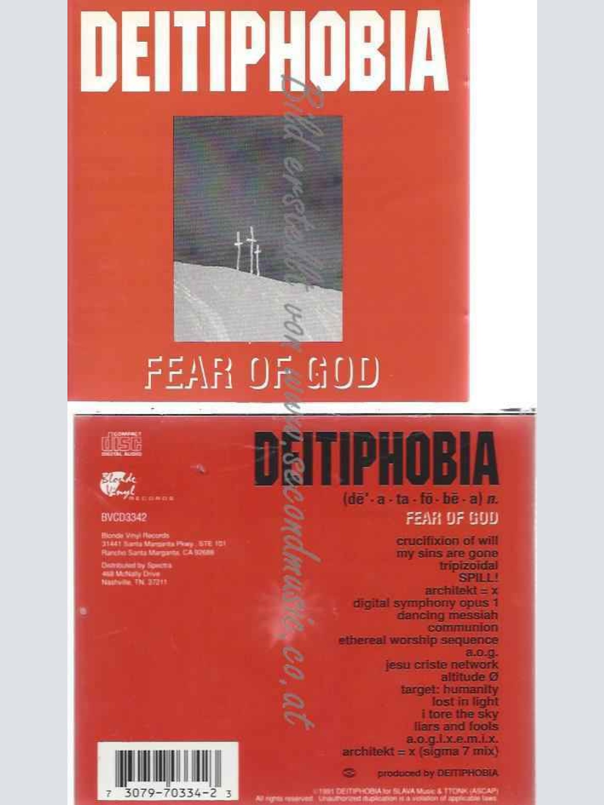 CD--DEITIPHOBIA--FEAR OF GOD