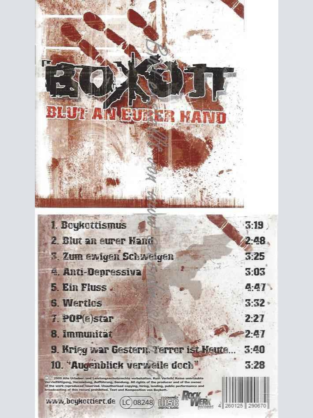 CD--BOYKOTT--BLUT AN EURER HAND
