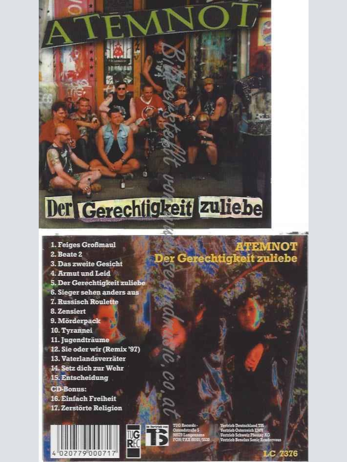 CD--ATEMNOT--DER GERECHTIGKEIT ZULIEBE