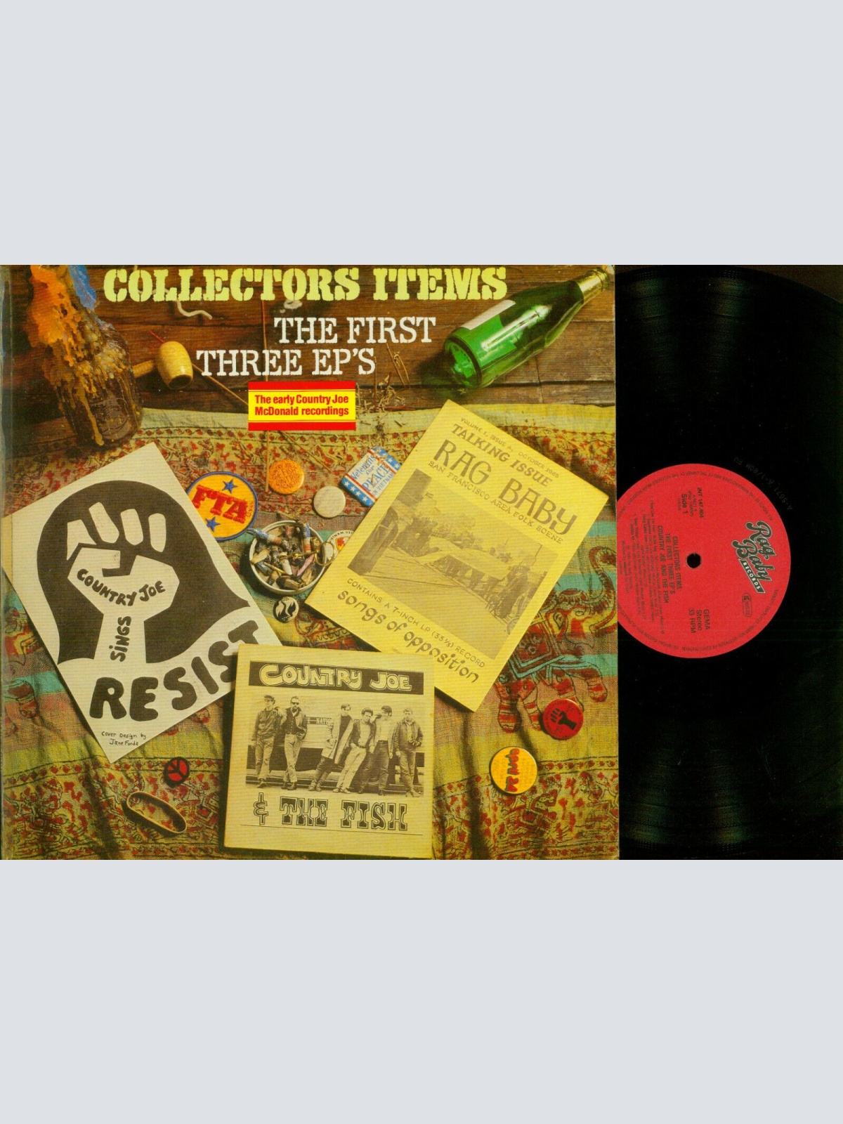 LP-- Country Joe McDonald & Grootna – Collectors Items: The First Three EPs