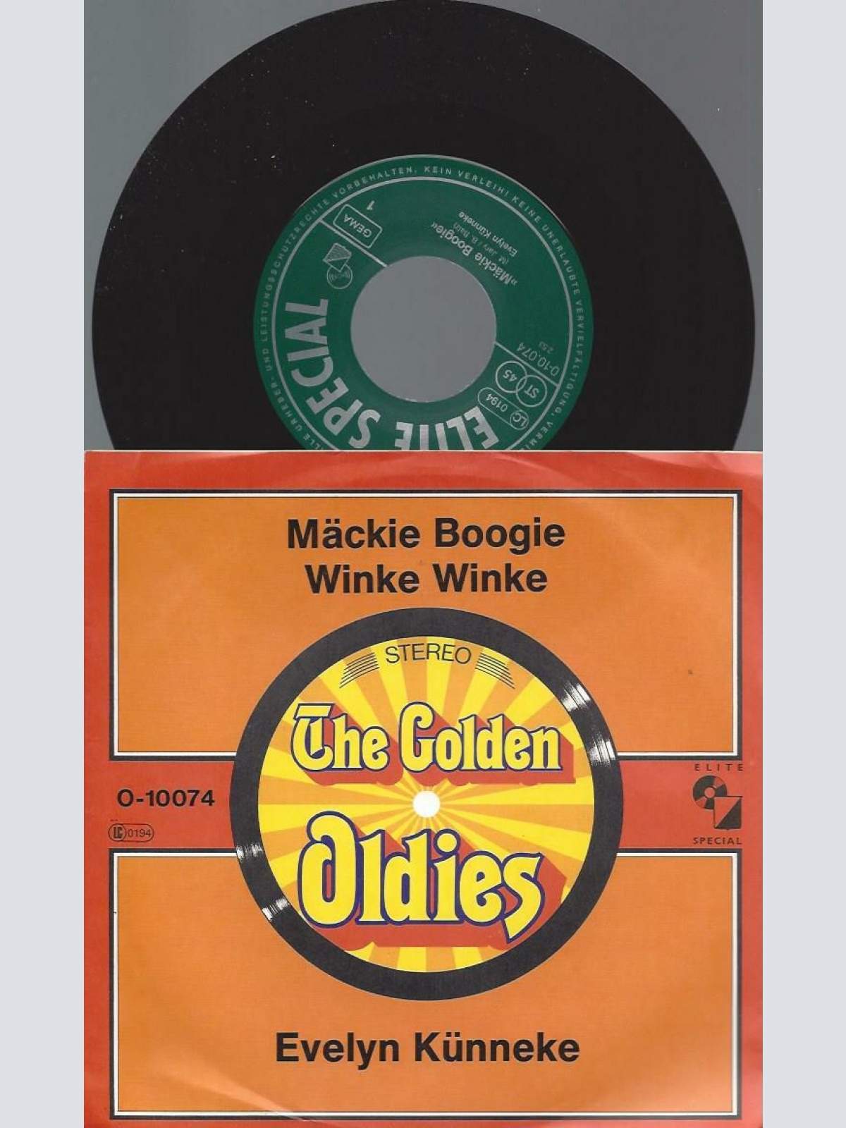 7" Evelyn Künneke – Mäckie Boogie / Winke Winke
