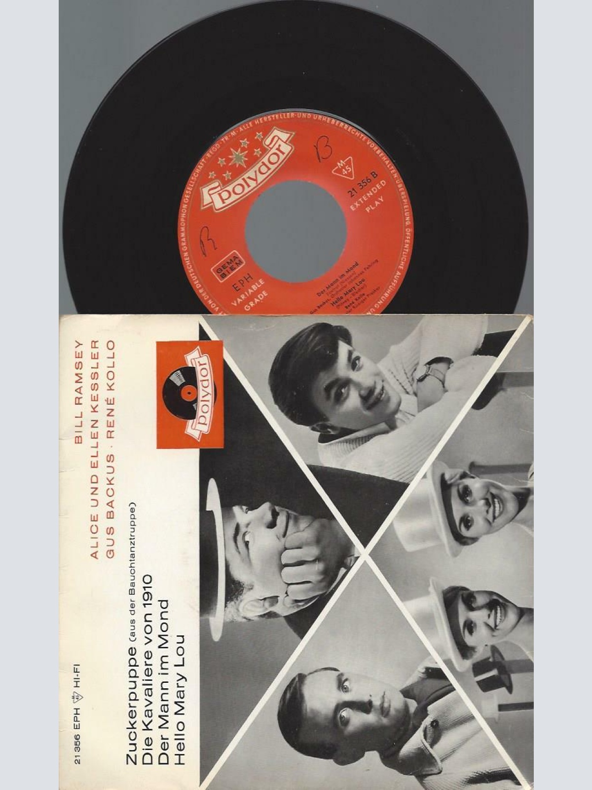 7" Bill Ramsey / Alice Und Ellen Kessler / Gus Backus / René Kollo – Zuckerpuppe