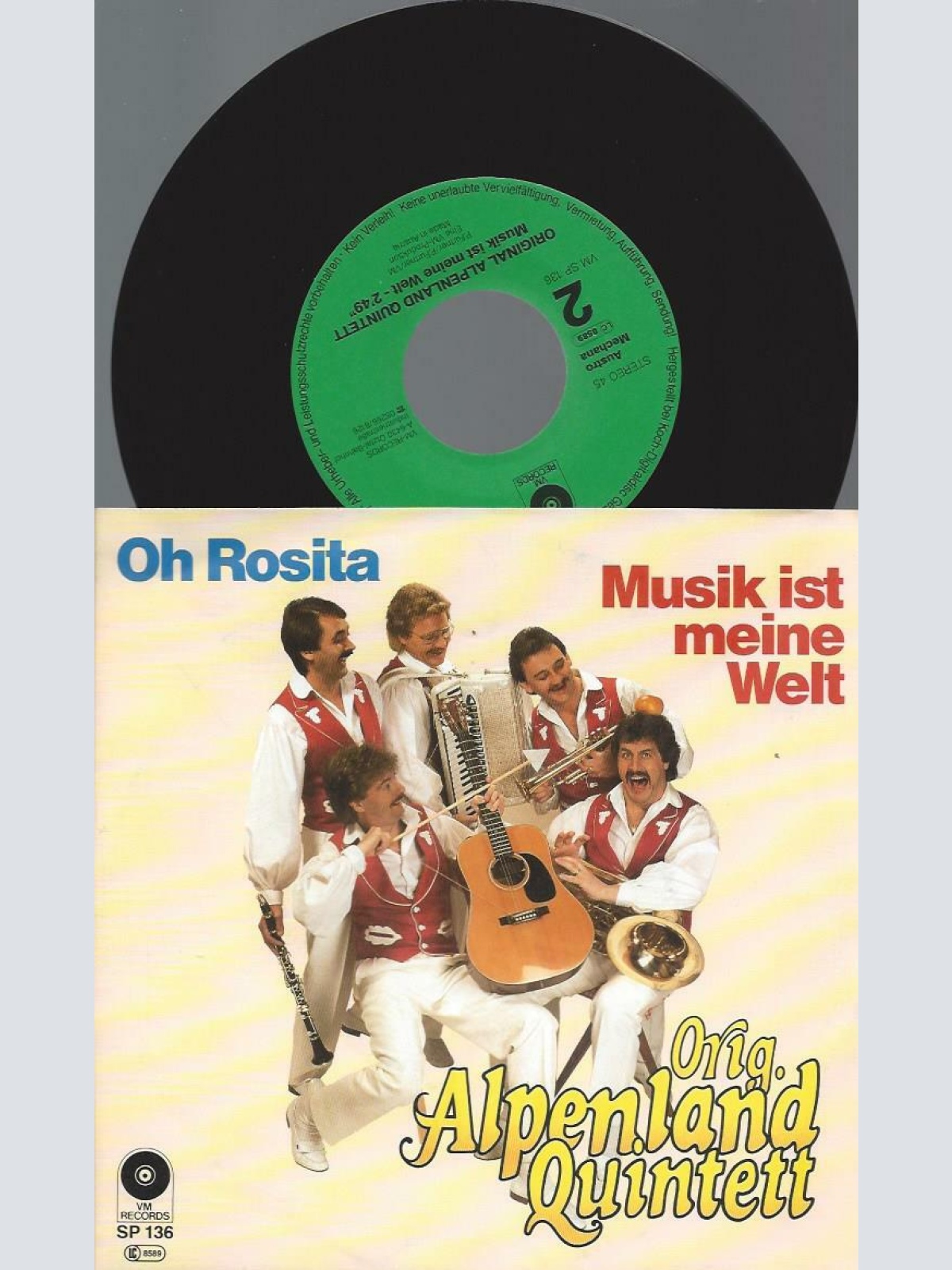 7"  Orig. Alpenland Quintett – Oh, Rosita   // NM
