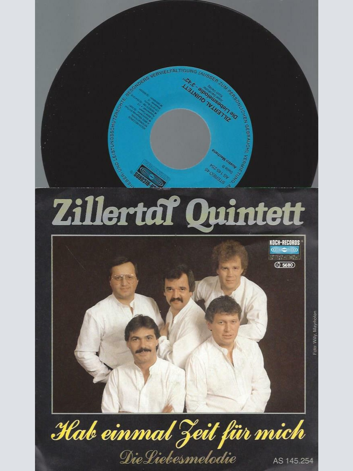 7" Zillertal Quintett – Hab Einmal Zeit Für Mich  / NM