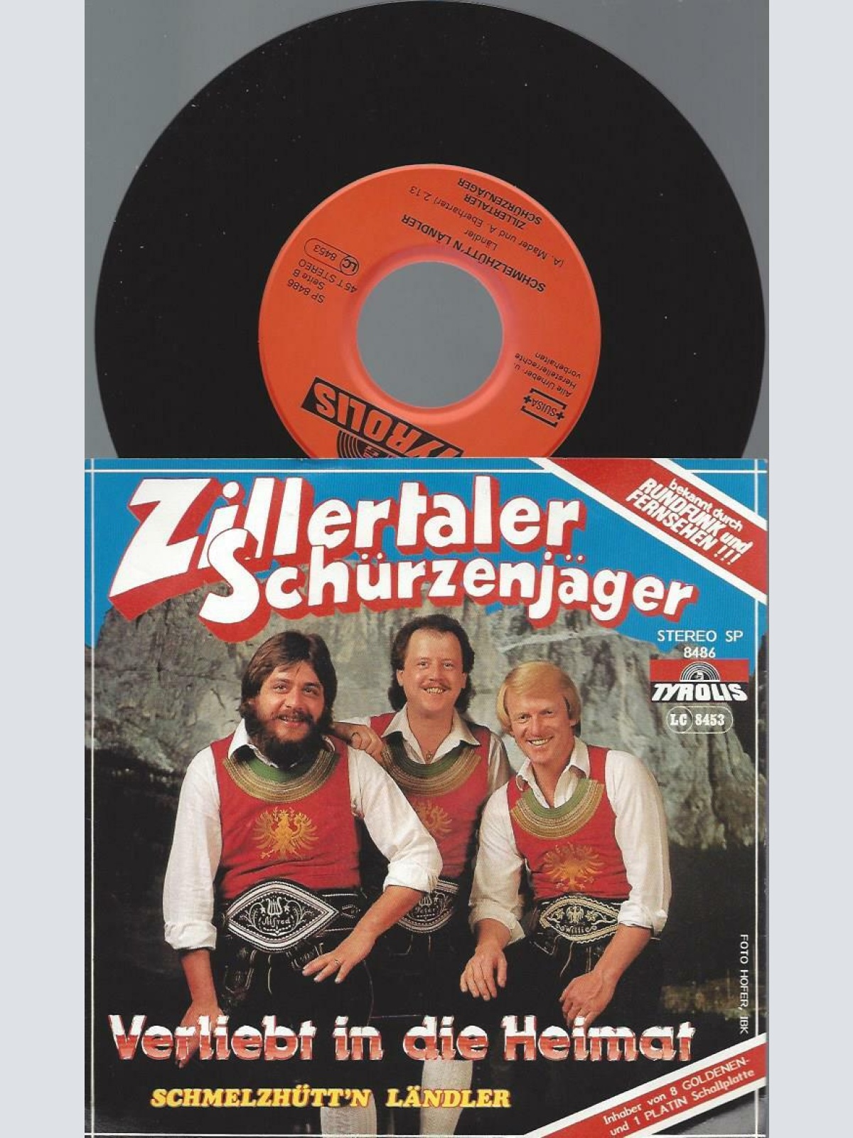 7" Zillertaler Schürzenjäger – Verliebt In Die Heimat   / NM