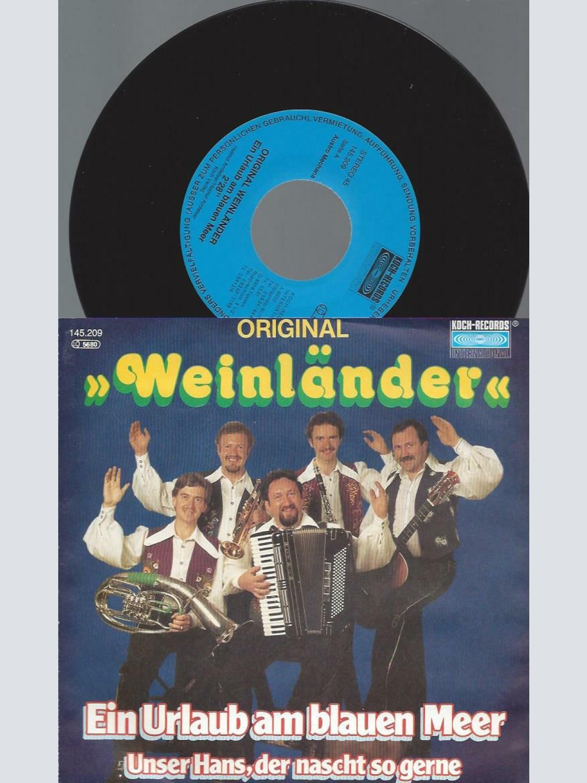7" Original Weinländer – Ein Urlaub Am Blauen Meer  / NM