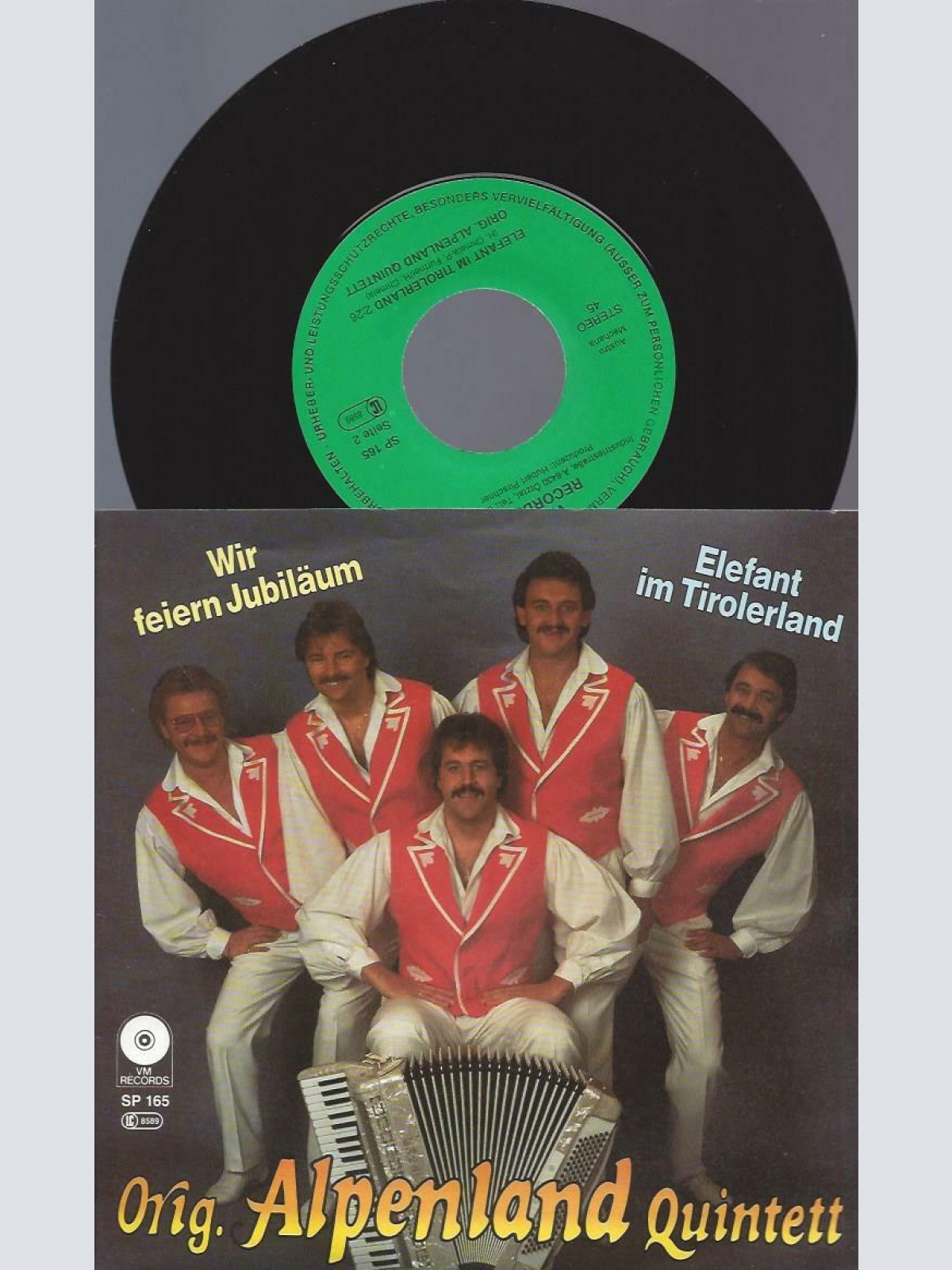7" Orig. Alpenland Quintett – Wir Feiern Jubiläum  / NM
