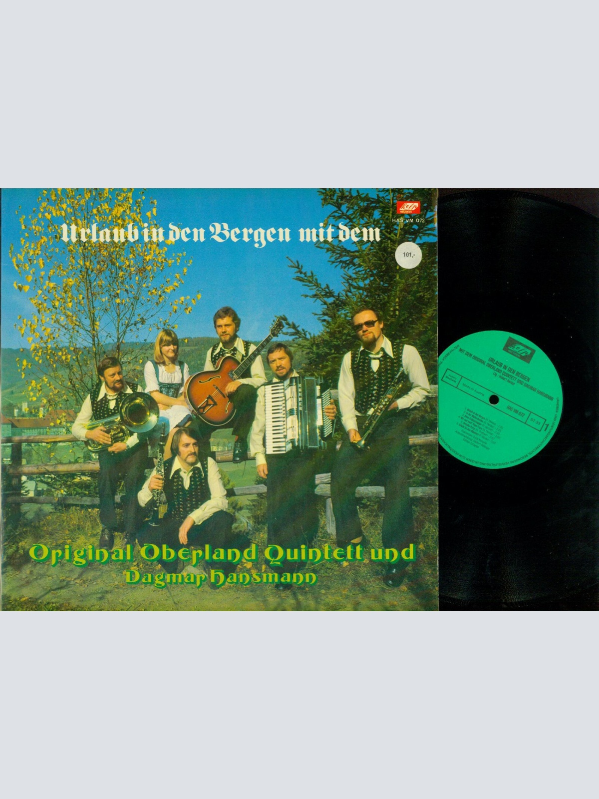 LP--Original Oberland Quintett Mit Dagmar Hansmann – Urlaub In Den B  //    //NM