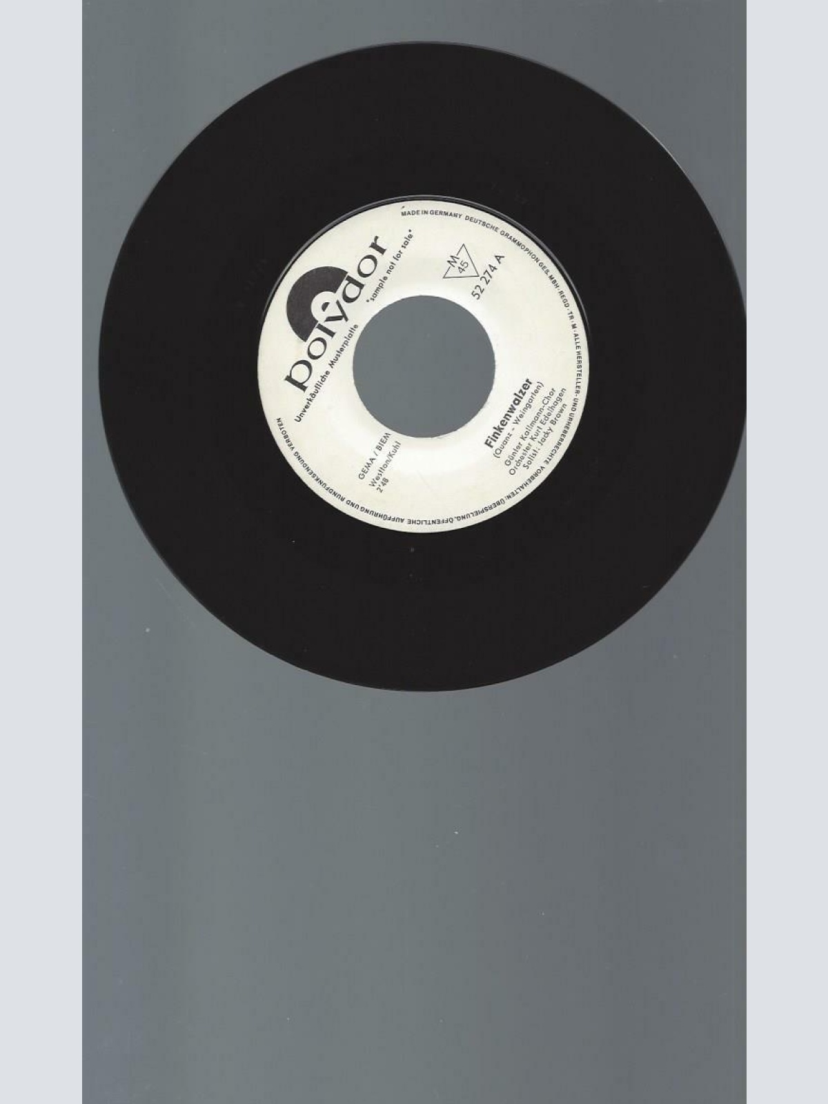 7" Günter Kallmann-Chor – Finkenwalzer // PROMO