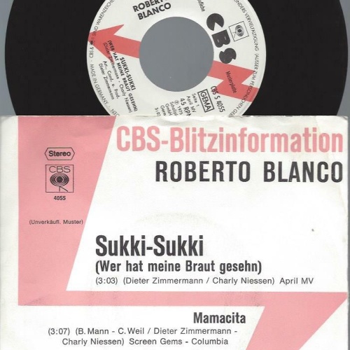 7" Roberto Blanco – Sukki-Sukki / Promo