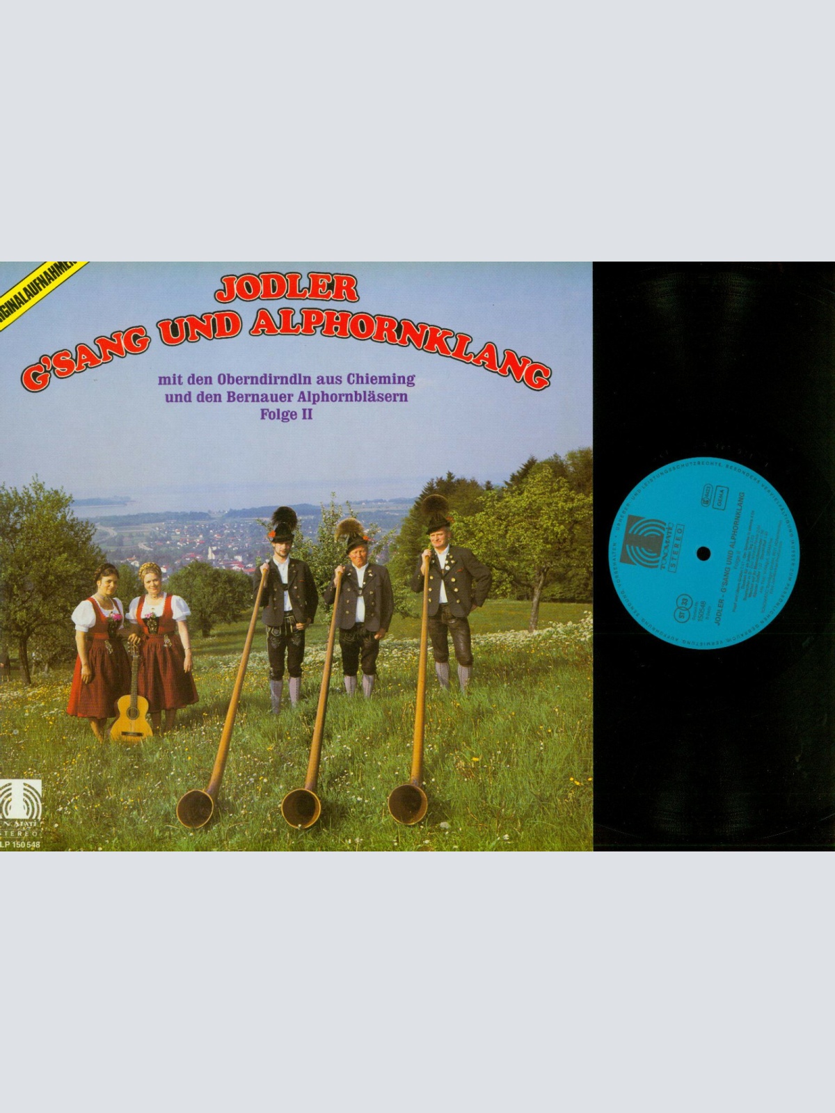 LP--Jodler G'sang und Alphornklang -- Oberndirndln  -Bernauer Alphornbläser //NM