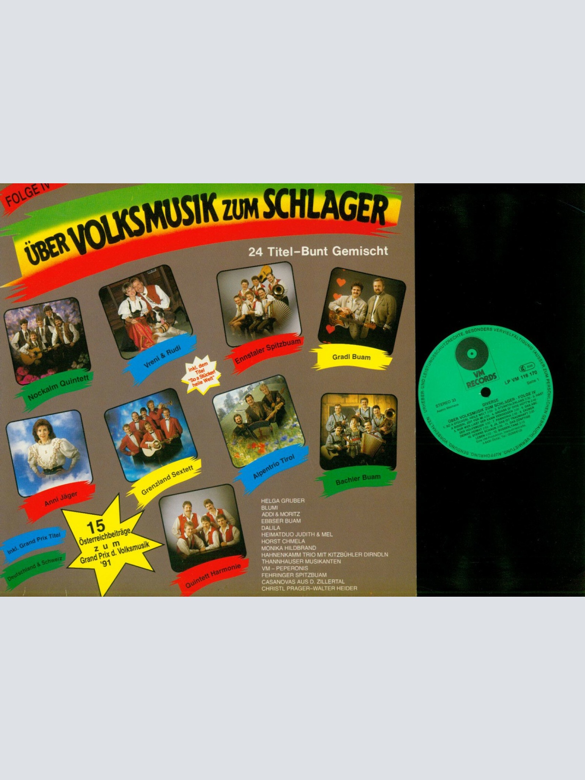 LP--Über Volksmusik Zum Schlager -- Folge 4    / //