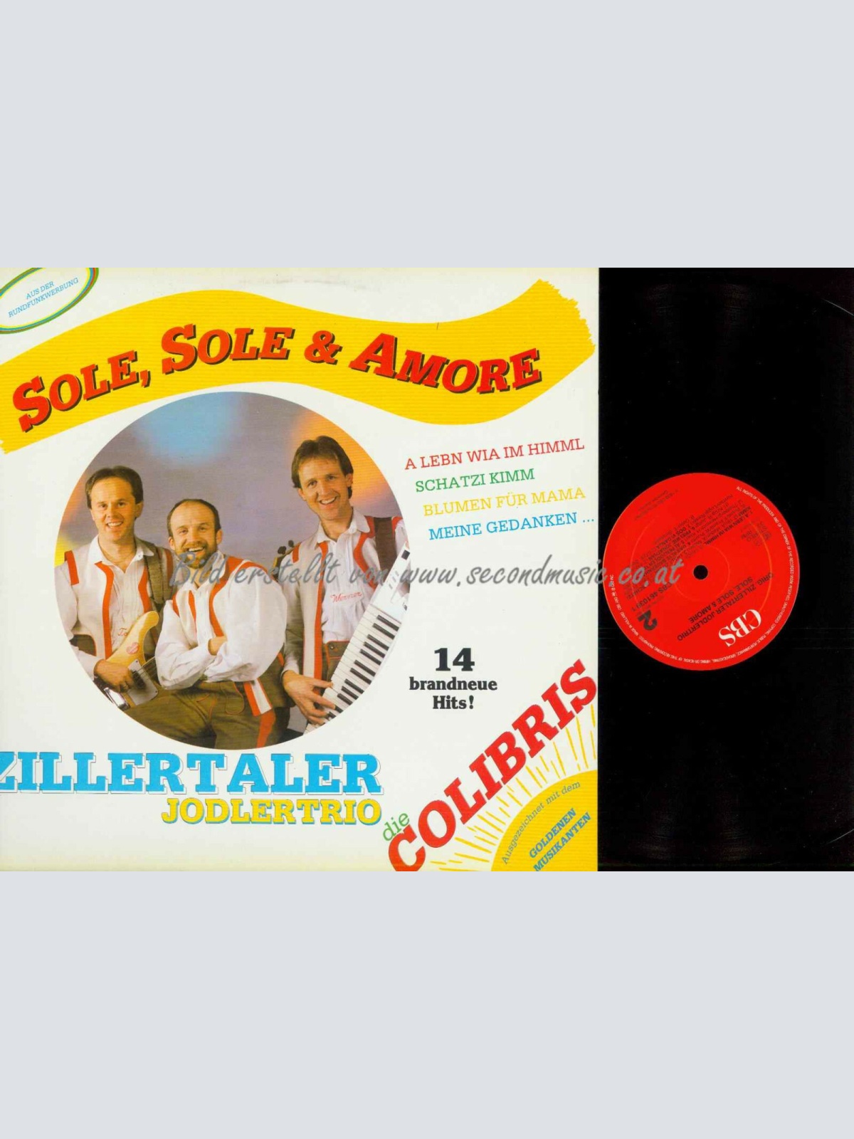 LP--Zillertaler Jodlertrio -- Sole Sole & Amore  //  NM