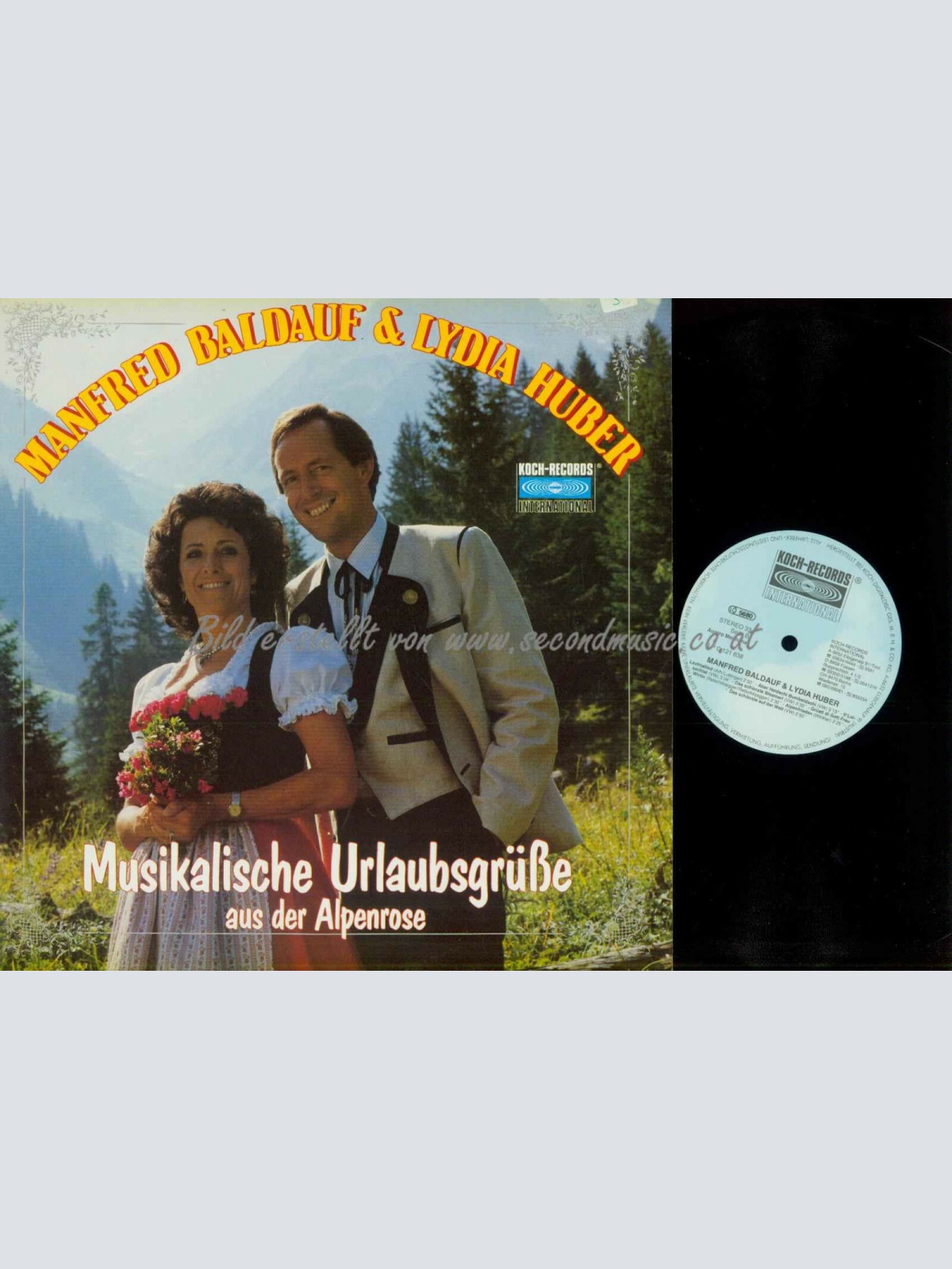 LP-- Manfred Baldauf Lydia Huber -- Musikalische Urlaubsgrüße /      NM