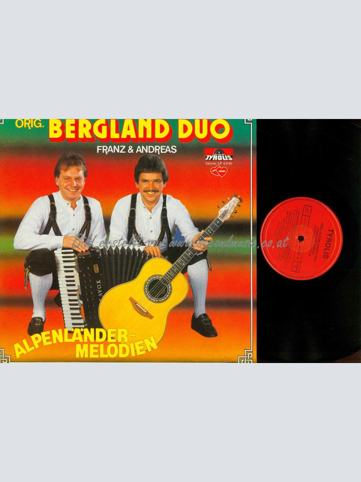 LP--Orig. Bergland Duo – Alpenländer~melodien   //   NM