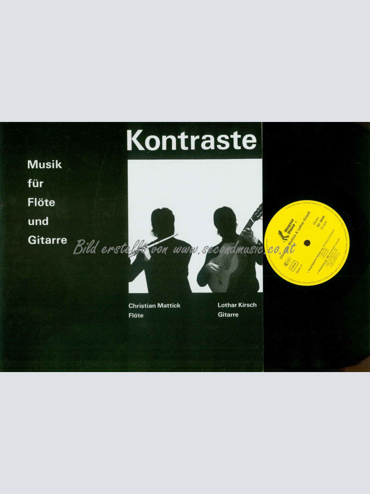 LP-- Kontraste Musik für Flöte und Gitarre- Mattick-Kirsch / NM