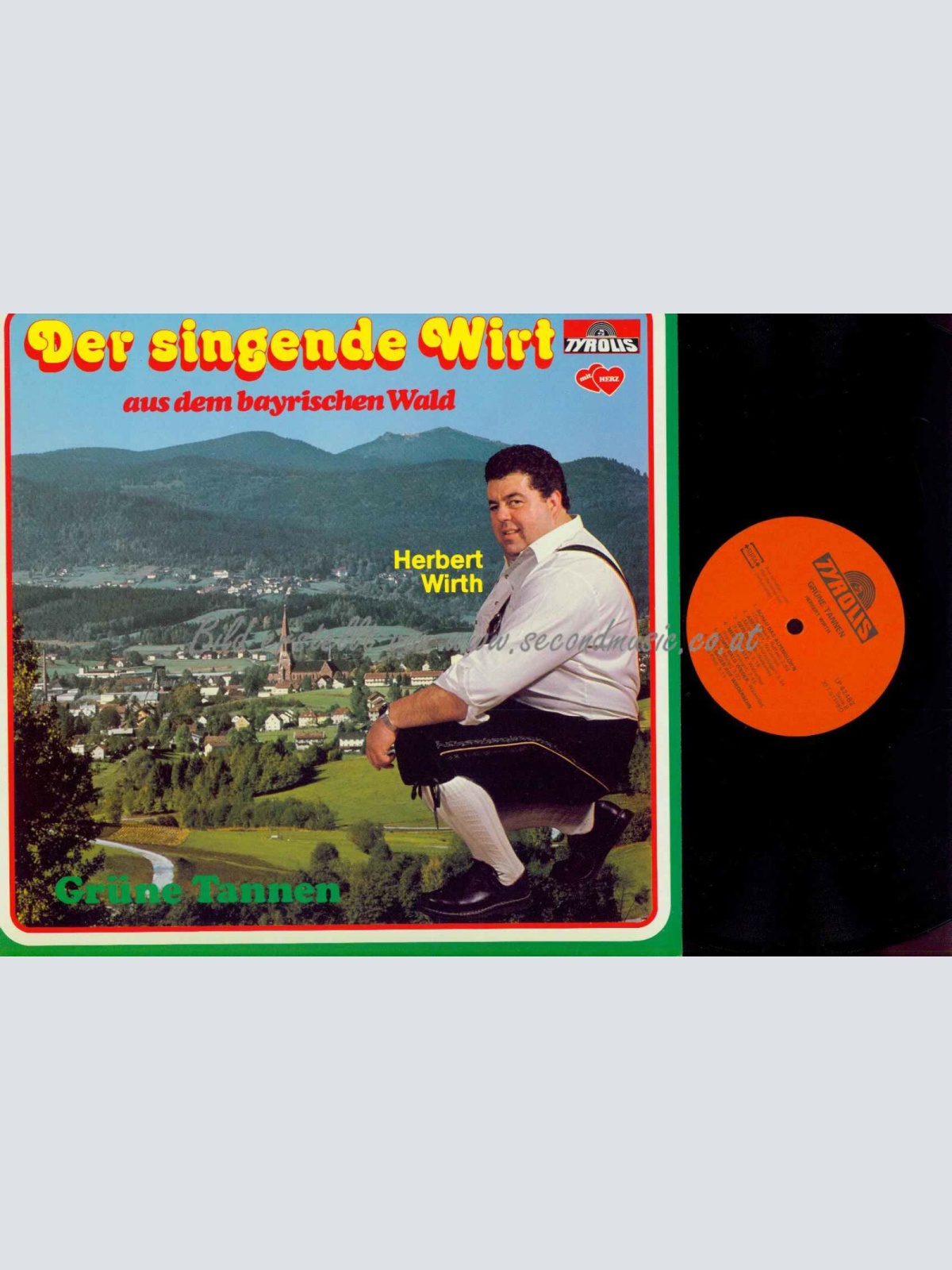 LP--Der singende Wirt Herbert Wirth--  Grüne Tannen   //NM/