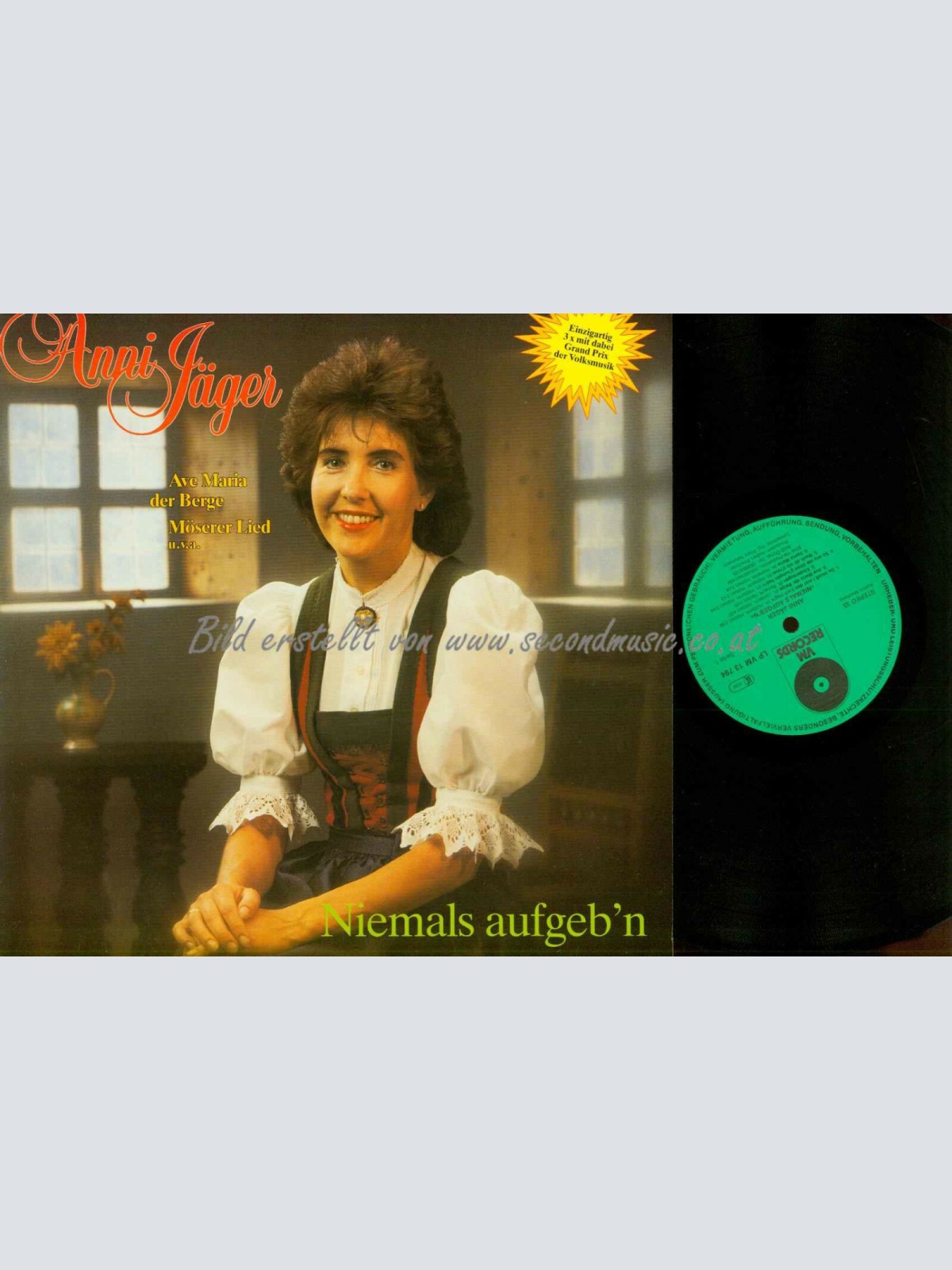 LP--Anni Jäger – Niemals Aufgeb'n //  NM