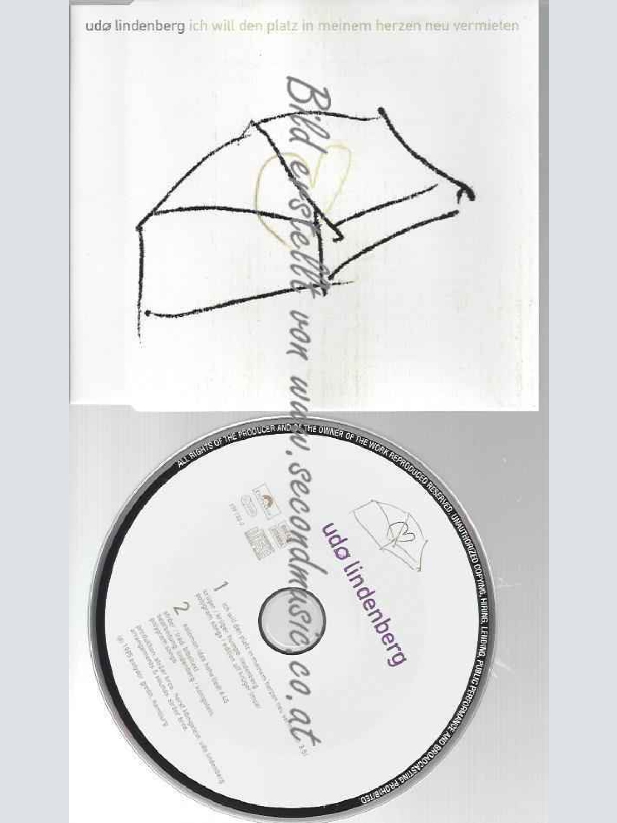 CD--UDO LINDENBERG--ICH WILL DEN PLATZ IN MEINEM HERZEN NEU VERMIETEN