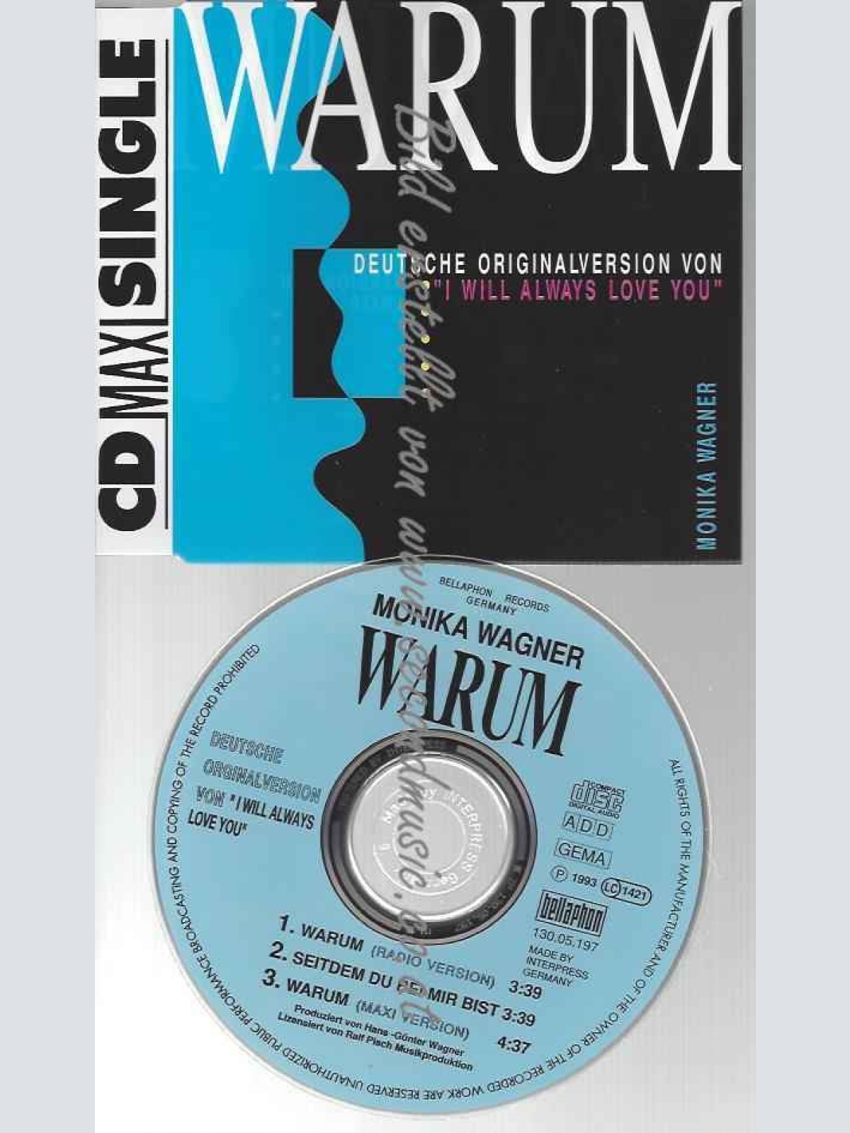CD--MONIKA WAGNER--WARUM (I WILL ALWAYS LOVE YOU)